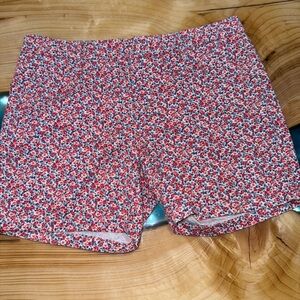Garnet Hill Red and White Floral‎ Bermudas